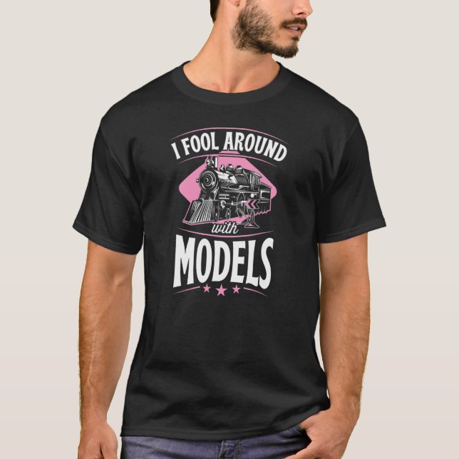 Camiseta Eu Envolvo-Me Com Modelos De Coletor De Comboio 1 (Frente)