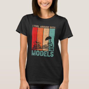 Camiseta Eu Envolvo-Me Com Modelos De Traços De Comboio Ret