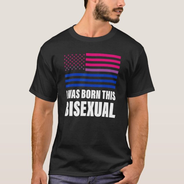 Camiseta Eu Era Nascer De Um Gay Pr De Bandeira Bissexual (Frente)