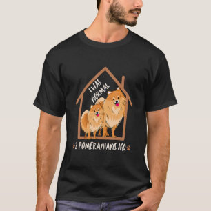 Camiseta Eu Era Normal 2 Pomeranians Atrás Amo Beagles Pome