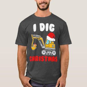 Camiseta Eu escava a traseira do veículo de construção de n