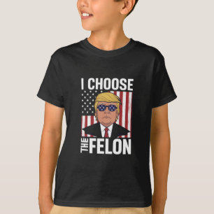 Camiseta Eu Escolho O Criminoso Trump 2024 Patriota Republi