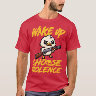 Camiseta Eu Escolho Violência Hoje Ganho Ironia E Sarcasmo