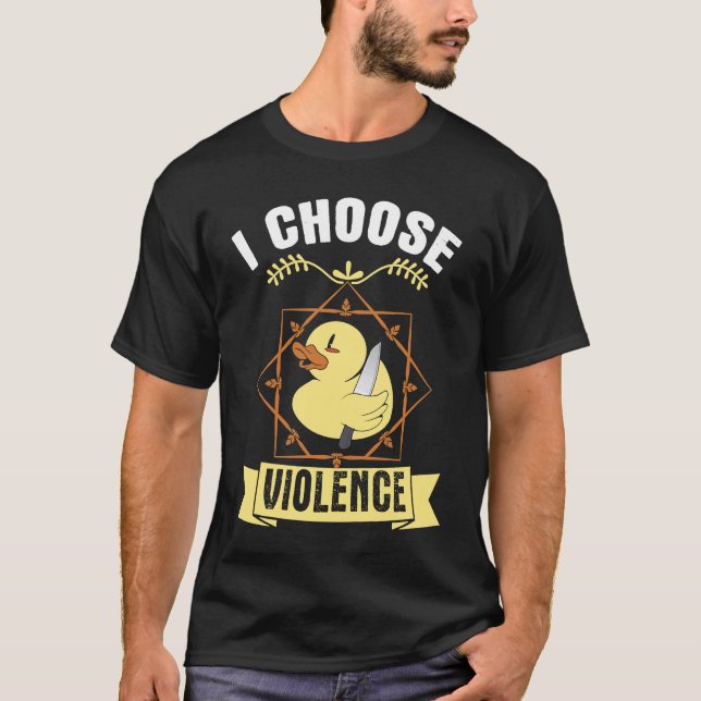 Camiseta eu escolho violência pintinho bravo (Frente)