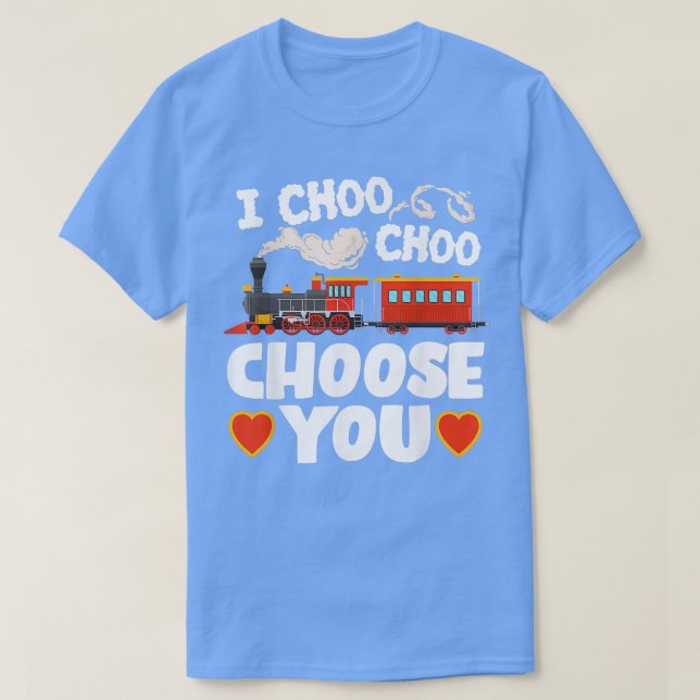Camiseta Eu Escolho Vocês Crianças Comboio Amor (Frente do Design)