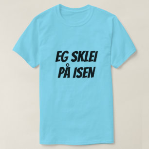 Camiseta Eu escorreguei no gelo, em norueguês
