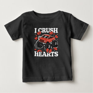 Camiseta Eu Esmago Corações Caminhão Monstro do Dia dos Nam