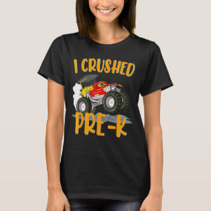 Camiseta Eu Esmago o Caminhão Monstro Pré K de Volta às Aul