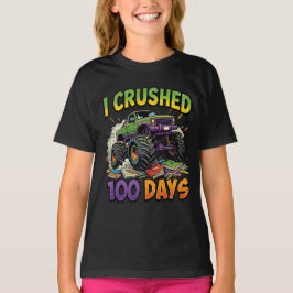 Camiseta Eu Esmaguei 100 Dias Caminhão Monstro Garoto 1ª sé