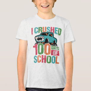 Camiseta Eu Esmaguei 100 Dias de Caminhão Monstro na Escola