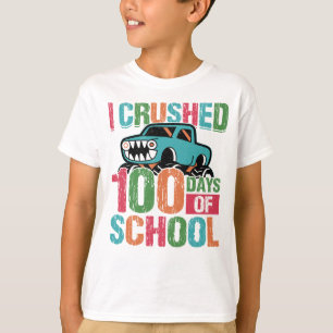 Camiseta Eu Esmaguei 100 Dias de Caminhão Monstro na Escola