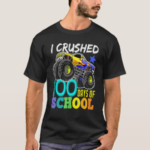 Camiseta Eu Esmaguei 100 Dias De Escola Caminhão Monstro M