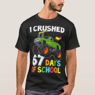 Camiseta Eu Esmaguei 67 Dias De Escola Engraçado Seis Sete 