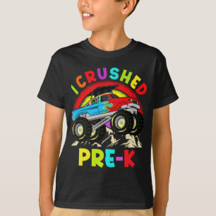 Camiseta Eu Esmaguei o Caminhão Monstro da Pré-Escola com C