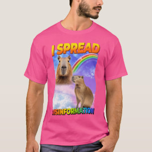 Camiseta Eu Espalho Informações Incorretas Capybara