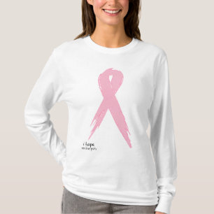 Camiseta eu espero - a fita cor-de-rosa