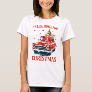 Camiseta Eu estarei em casa no Natal, Engraçado Trump