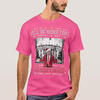 Camiseta Eu Estarei Em Casa Para Papais noeis De Natal Engr