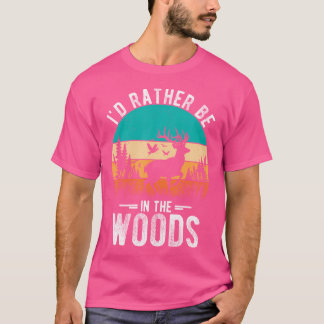 Camiseta Eu Estaria Preferencialmente Na Floresta Caçando L