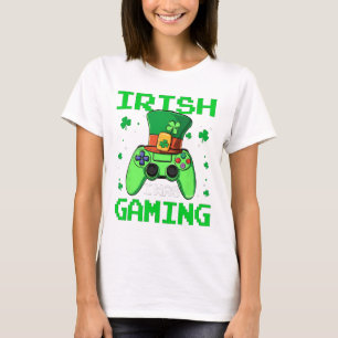 Camiseta Eu Estava Jogando Jogo de Vídeo do Dia de São Patr