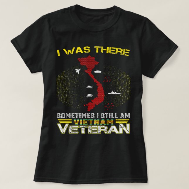 CAMISETA EU ESTAVA LÁ ÀS VEZES AINDA SOU VIETNAM VETERAN (Frente do Design)