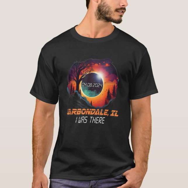 Camiseta Eu Estava Lá O Total Eclipse Solar Carbondale Illi (Frente)