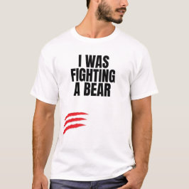 Camiseta Eu Estava Lutando Um Urso