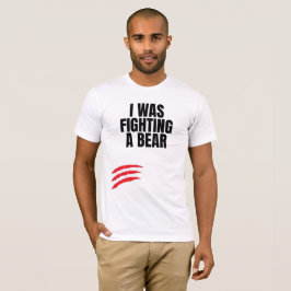 Camiseta Eu Estava Lutando Um Urso