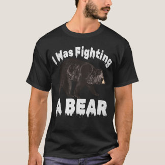 Camiseta Eu Estava Lutando Um Urso, Vintage Clássica Camise