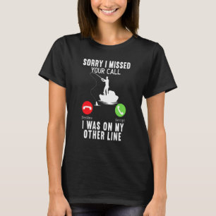 Camiseta Eu Estava Na Outra Linha Pescando Piadas de Pescad