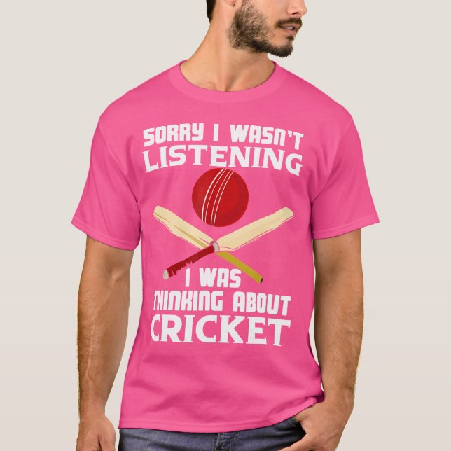 Camiseta Eu Estava Pensando Em Cricket (Frente)