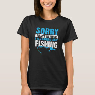 Camiseta Eu Estava Pensando em Pescar Robalo Pai Pesca