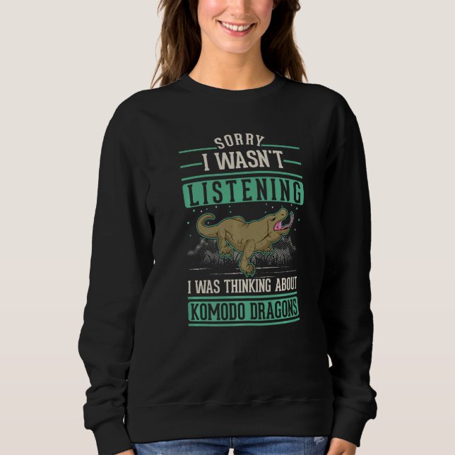Camiseta Eu estava pensando no Komodo Dragon Monitor Lizard (Frente)
