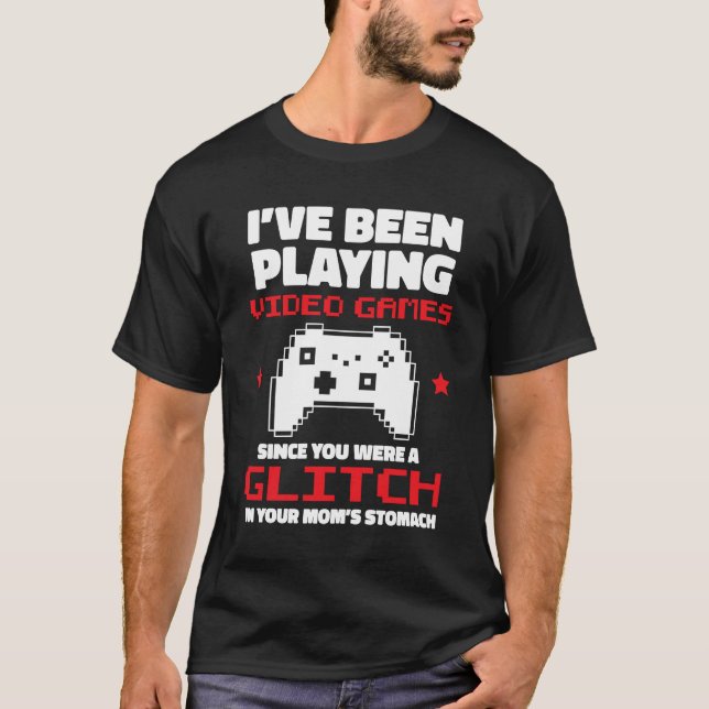 Camiseta Eu Estava Tocando Videos games Quando Você Era Um  (Frente)