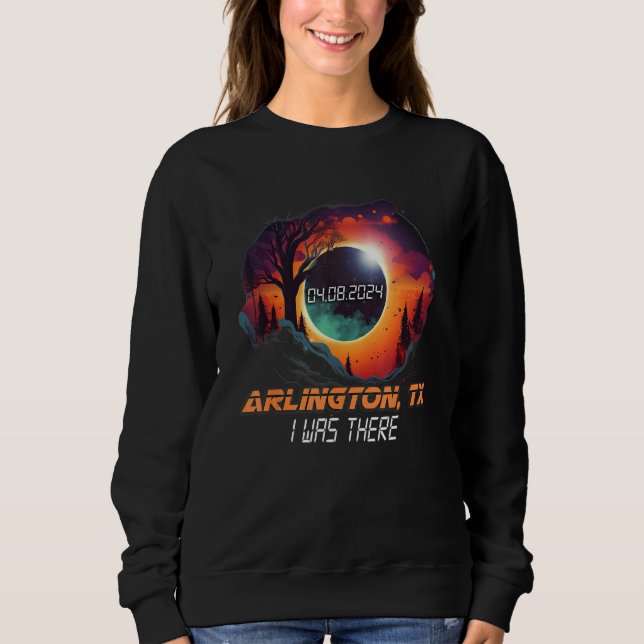 Camiseta Eu Estive Lá Eclipse Solar Total Arlington Texas T (Frente)