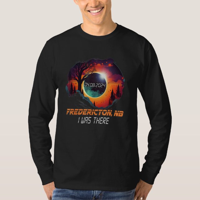 Camiseta Eu Estive Lá Eclipse Solar Total Fredericton NB Ca (Frente)
