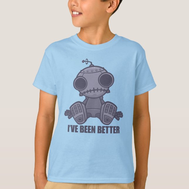 Camiseta Eu Estive Melhor Sad Robot Cartoon (Frente)
