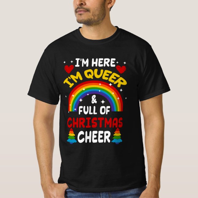 Camiseta Eu Estou Aqui Eu Estou Filha Natal LGBTQ Orgulho g (Frente)