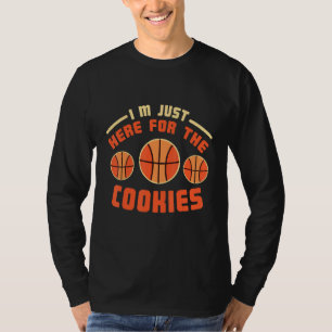 Camiseta Eu Estou Aqui Para O Biscoito De Basquete Engraçad