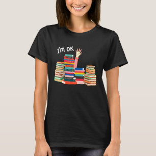 Camiseta Eu estou bem Leitor de Mão Lendo Livro Empresta Bo