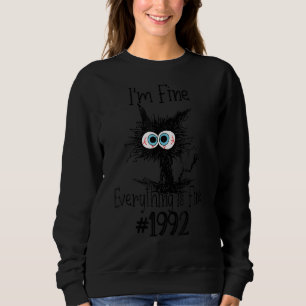 Camiseta Eu Estou Bem Tudo Está Bem Desde 1992 Gato Engraça