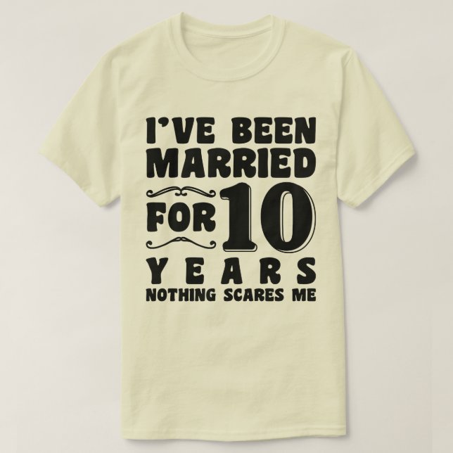 Camiseta Eu Estou Casado Há 10 Anos Aniversário de Casament (Frente do Design)