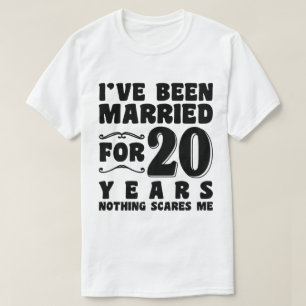 Camiseta Eu Estou Casado Há 20 Anos Aniversário de Casament