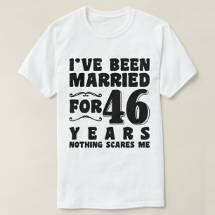 Camiseta Eu Estou Casado Há 46 Anos Casamento Romântico