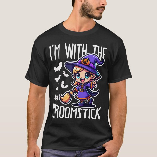 Camiseta Eu Estou Com A Broomstick (Frente)