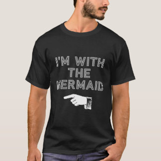 Camiseta Eu Estou Com A Sereia Simples Fora De Halloween Co