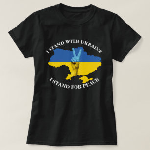 Camiseta EU ESTOU COM A UCRÂNIA - EU ESTOU EM PEACE T-Shir