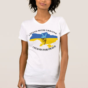 Camiseta EU ESTOU COM A UCRÂNIA - EU ESTOU EM PEACE T-Shir