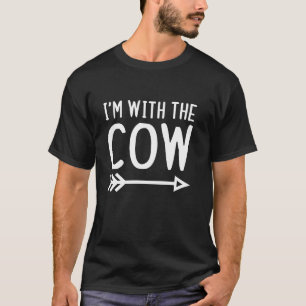 Camiseta Eu estou com a vaca Engraçado combinando o Casal d