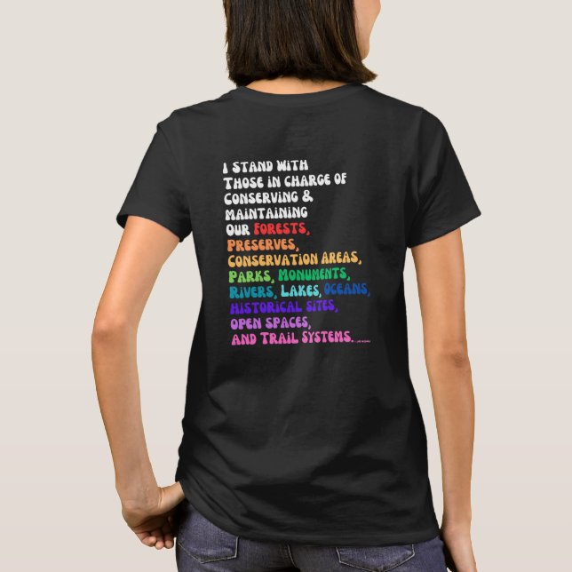 Camiseta Eu estou com aqueles que estão encarregados de pre (Verso)